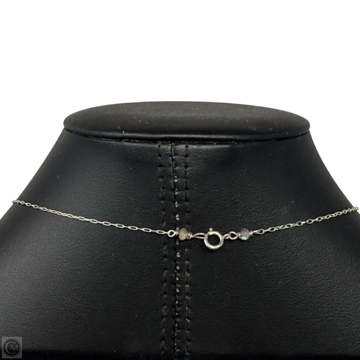 Silver Tone Wishbone Pendant On Sterling Silver Chain