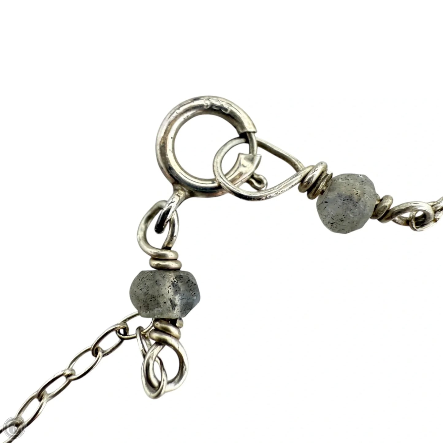 Silver Tone Wishbone Pendant On Sterling Silver Chain