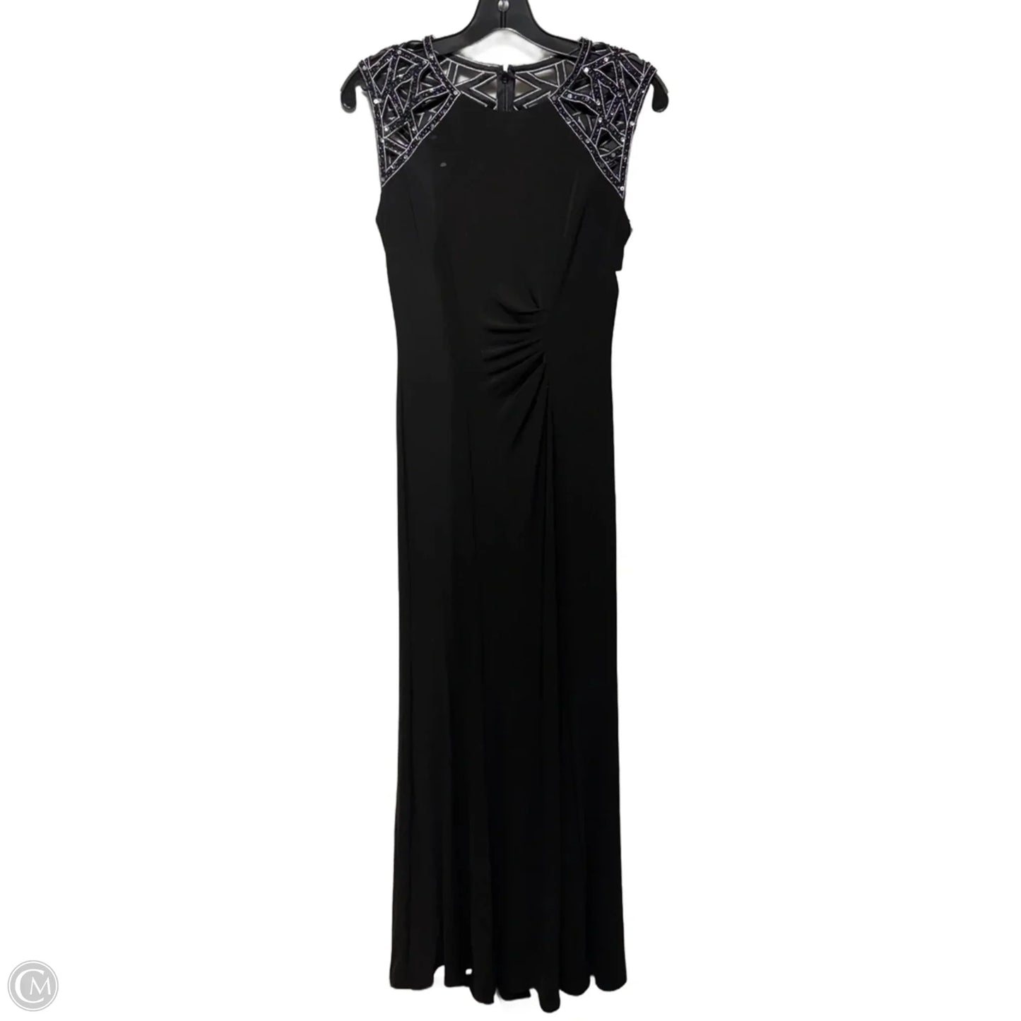 Beaded Cutout Dress Party Long By Patra In Black, Size: 4