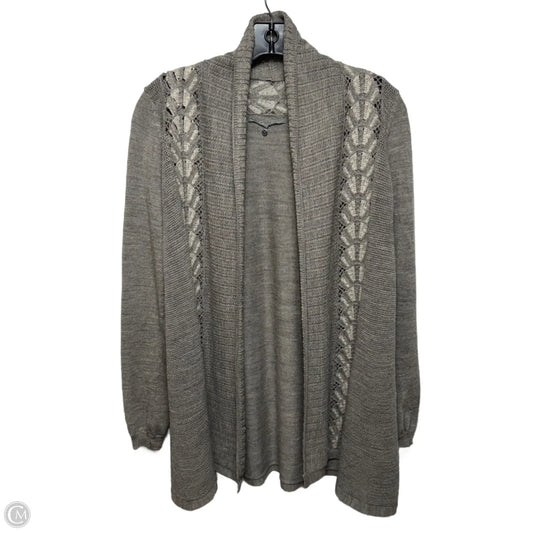 Sweater Cardigan By Knitted And Knotted In Grey, Size: S