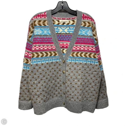 Sweater Cardigan By Lucky Brand In Multi-colored, Size: M
