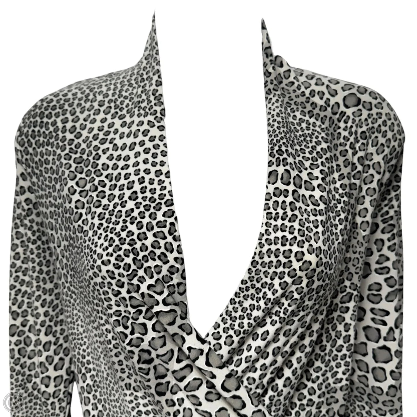 Faux Wrap Dress Casual Midi By Norma Kamali In Animal Print, Size: S