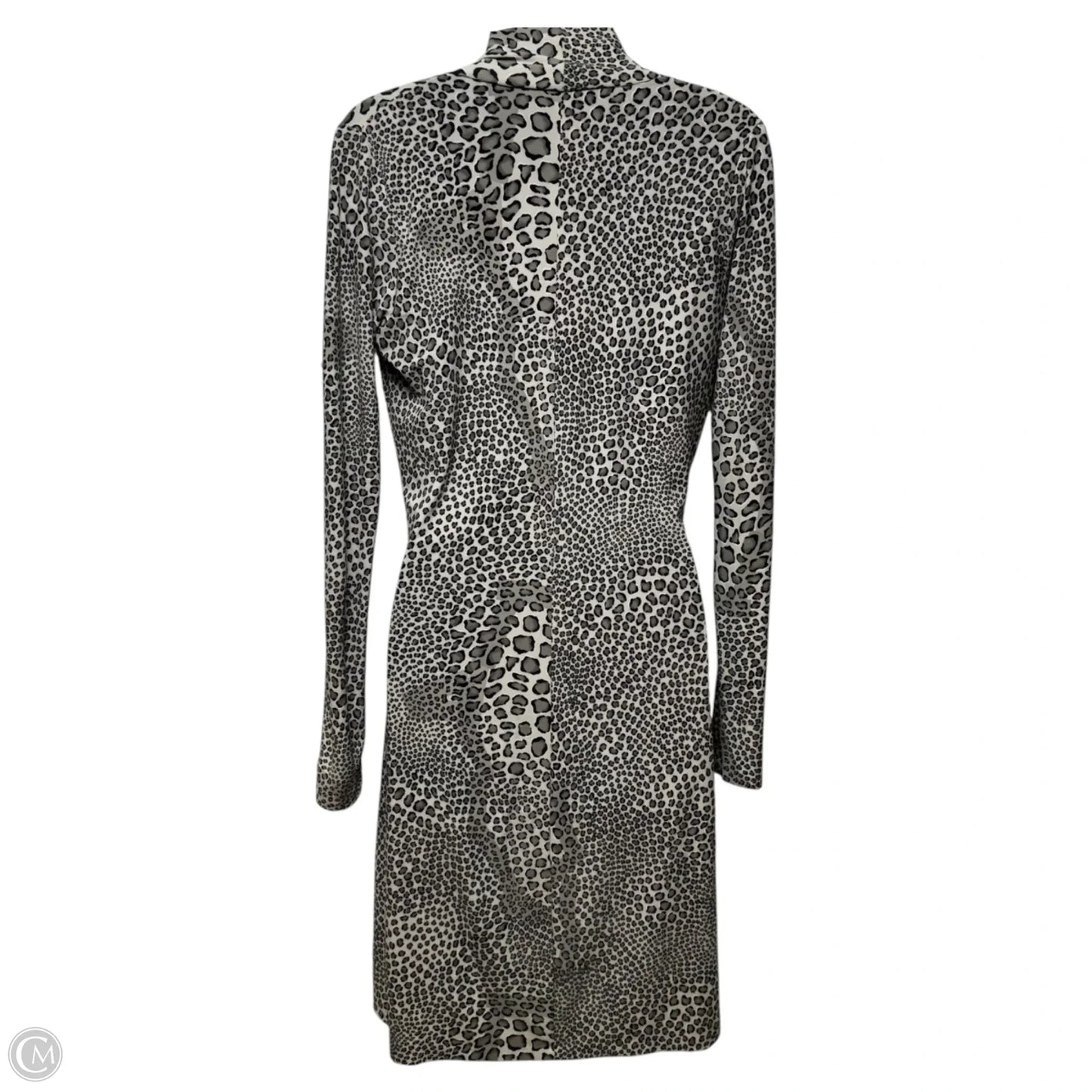 Faux Wrap Dress Casual Midi By Norma Kamali In Animal Print, Size: S
