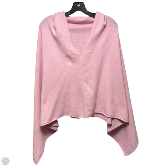 Cashmere Poncho By Anise In Pink, Size: Osfm