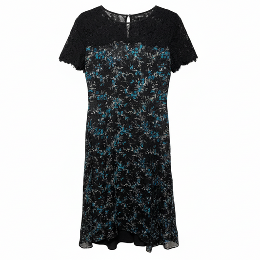 Lace Trim Dress Party Midi By Lk Bennett In Floral Print, Size: 8