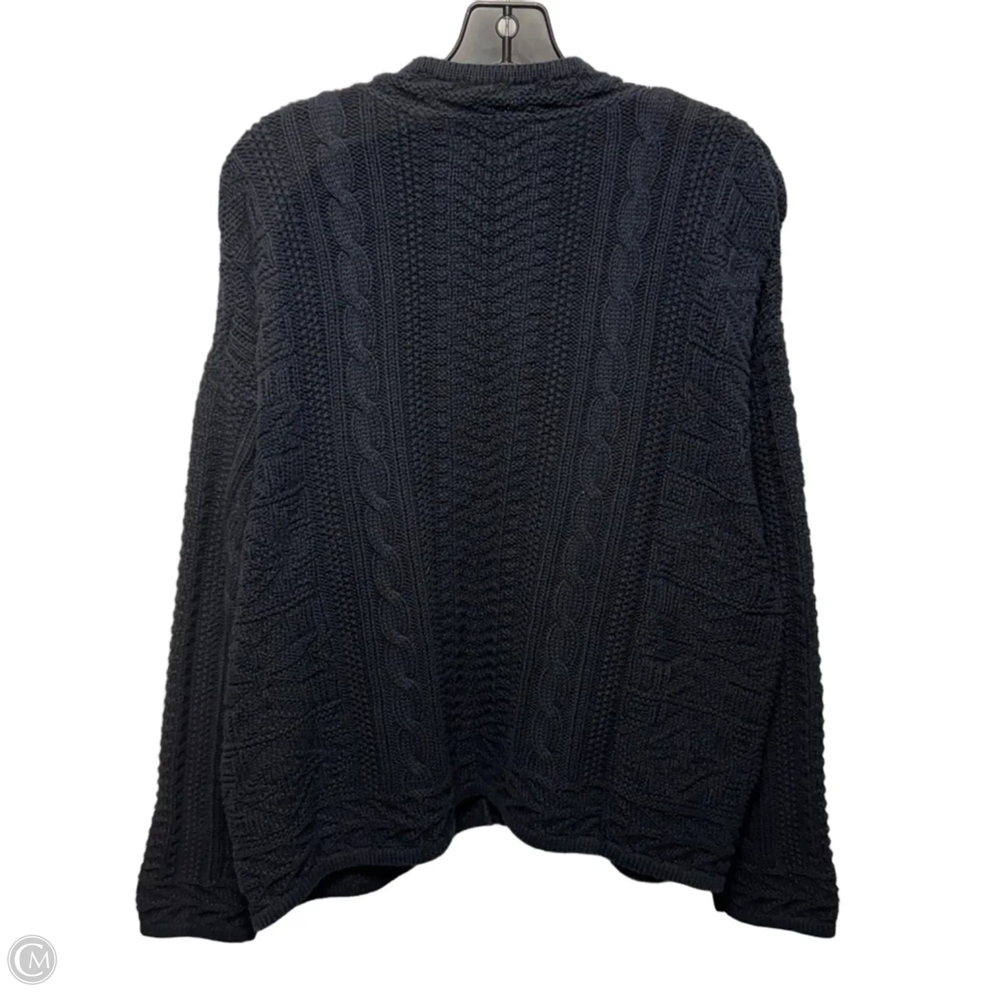 Cotton Sweater Cardigan By L.l. Bean In Navy, Size: L