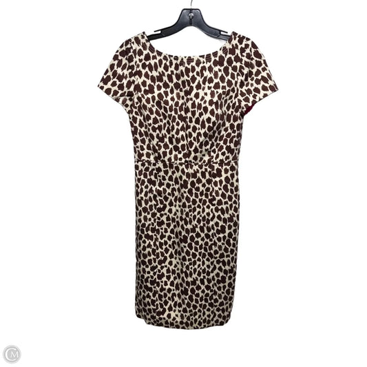 Dress Casual Midi By J. Crew In Brown & Cream, Size: 2