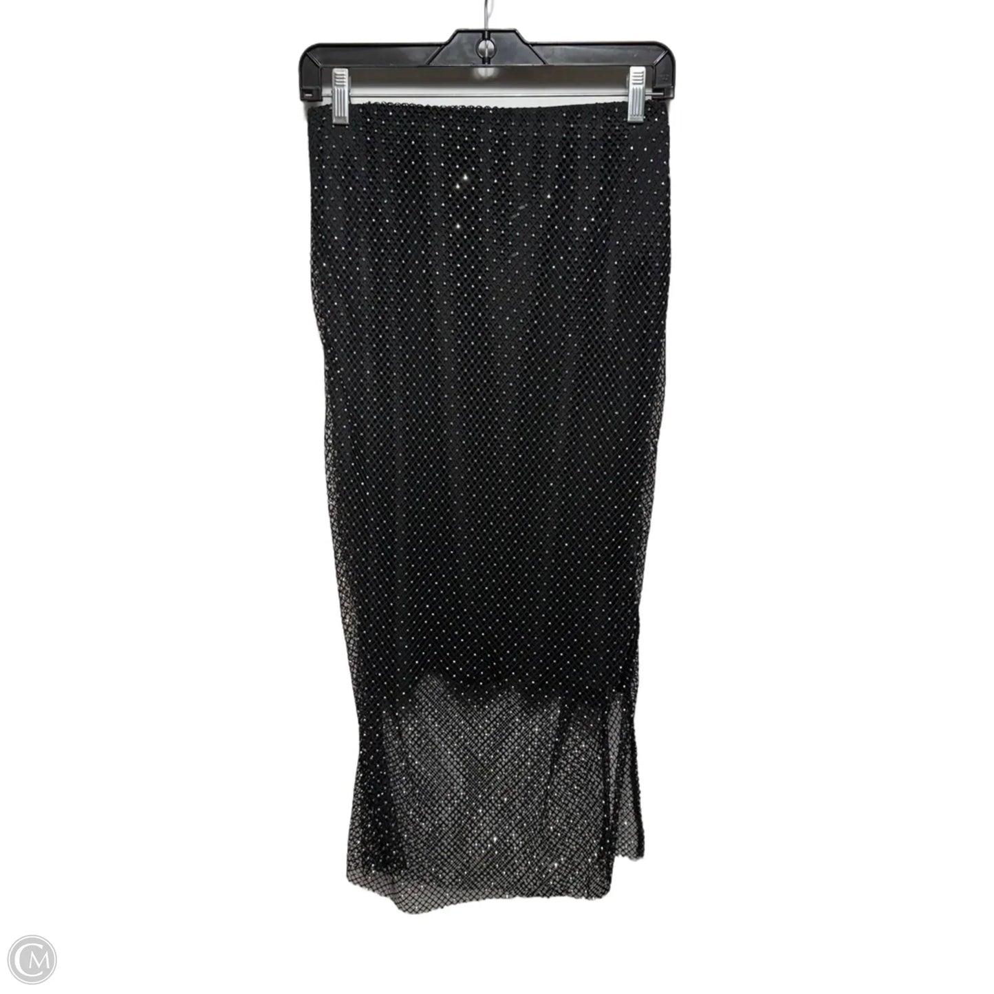 Embellished Mesh Midi Skirt By Sincerely Jules In Black, Size: M