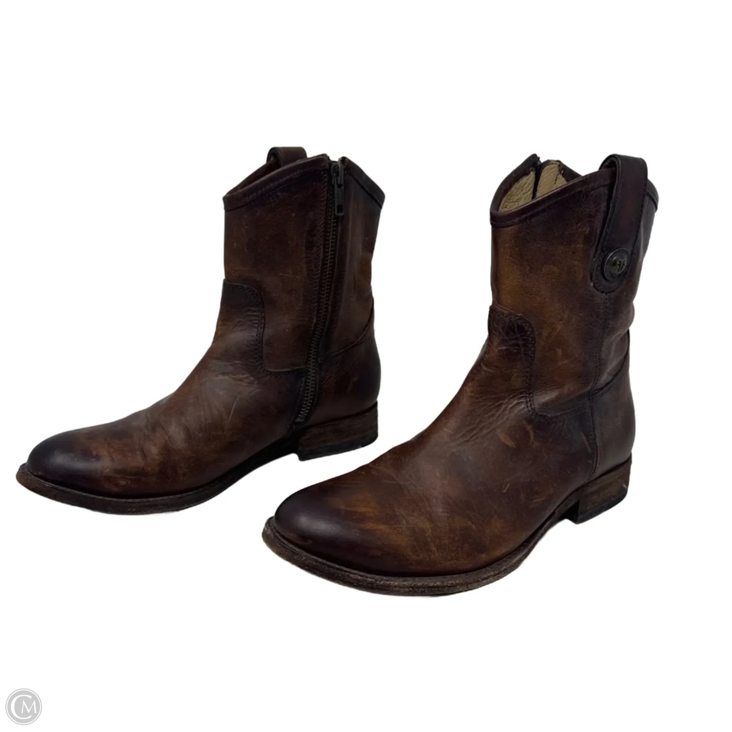 Boots Designer By Frye In Brown, Size: 6.5