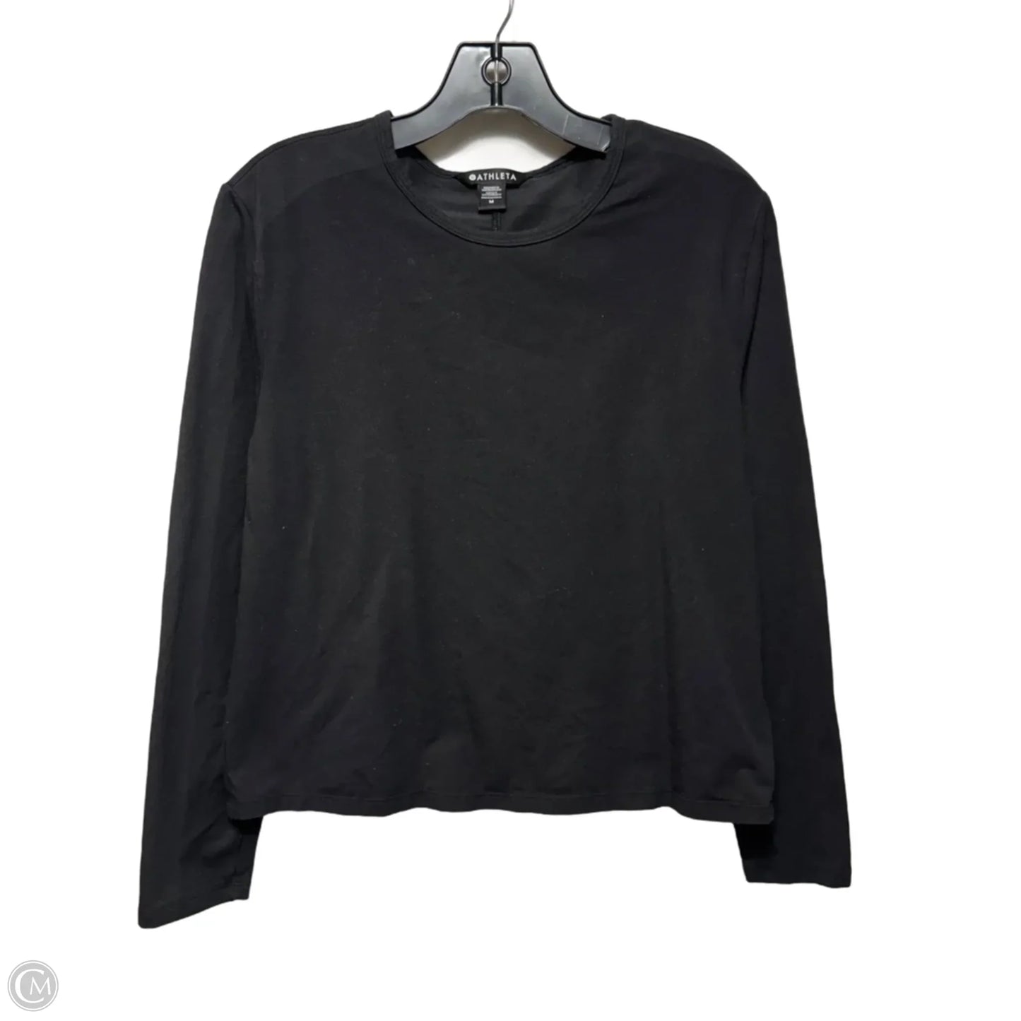 Athletic Top Long Sleeve Crewneck By Athleta In Black, Size: M
