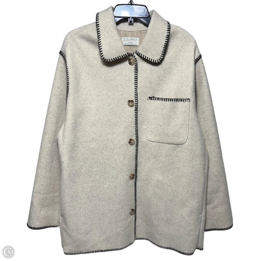 Whipstitch Coat By Z Supply In Cream, Size: Xl