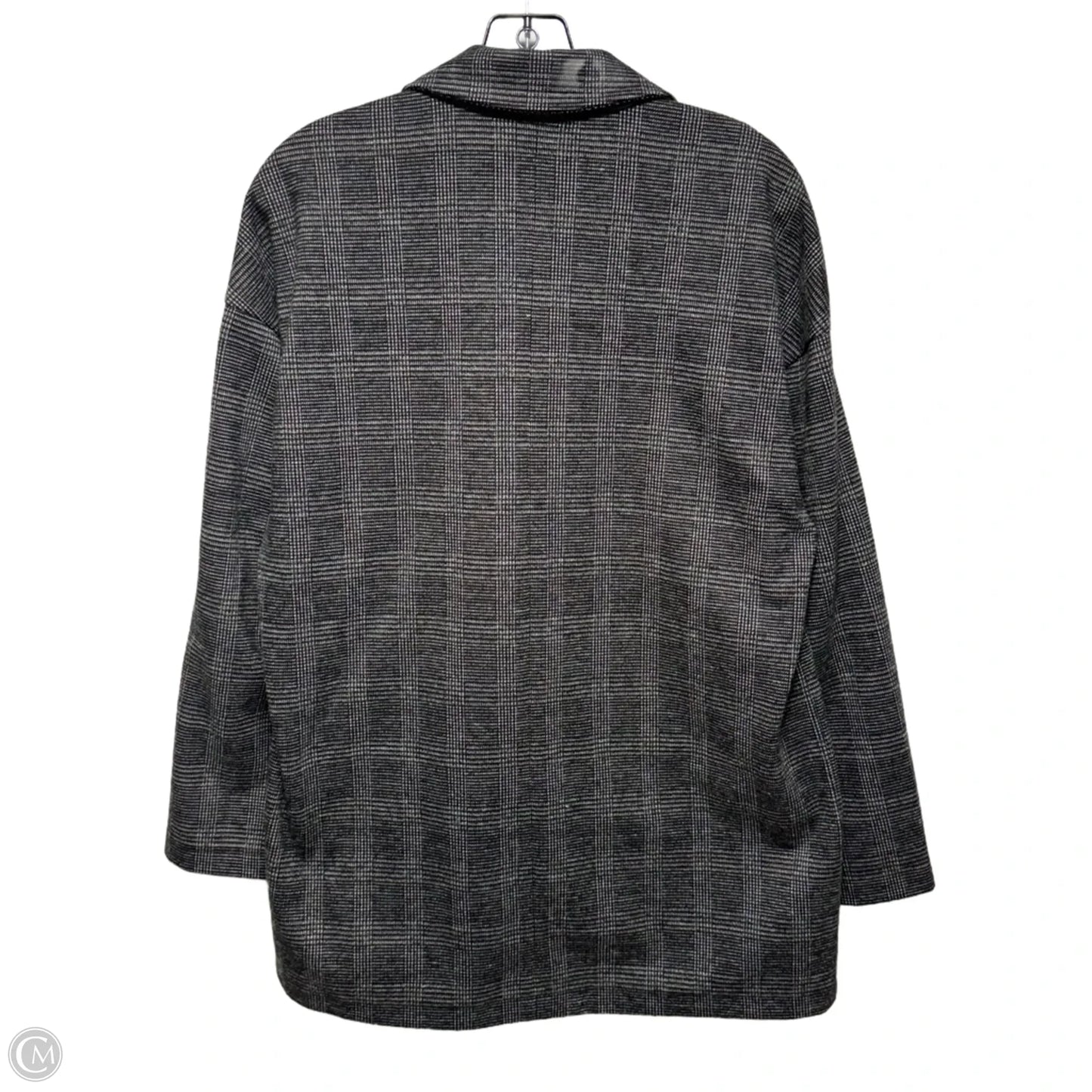 Blazer Style Coat By Madewell In Black & Grey, Size: L