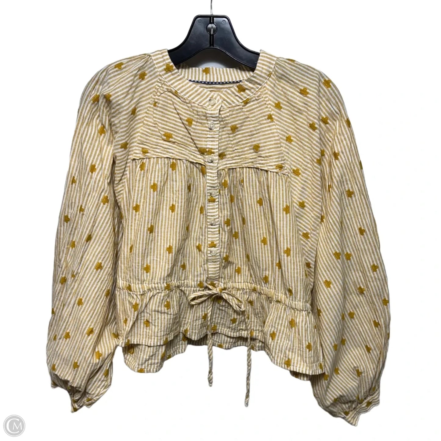 Top Long Sleeve By Pilcro In Striped Pattern, Size: M