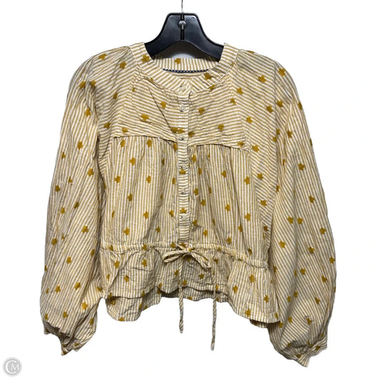 Top Long Sleeve By Pilcro In Striped Pattern, Size: M