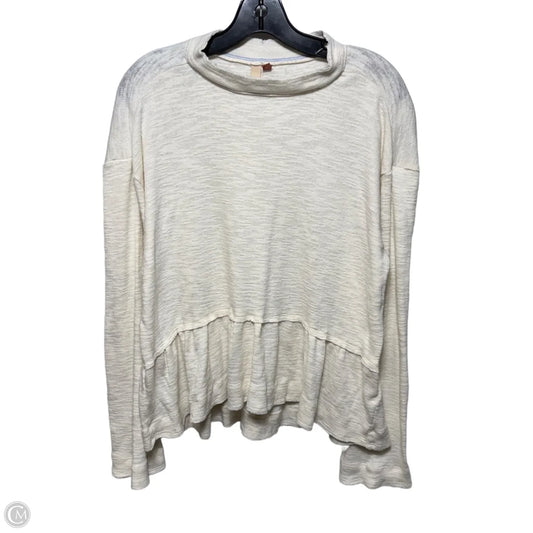 Top Long Sleeve By Pilcro In Cream, Size: L