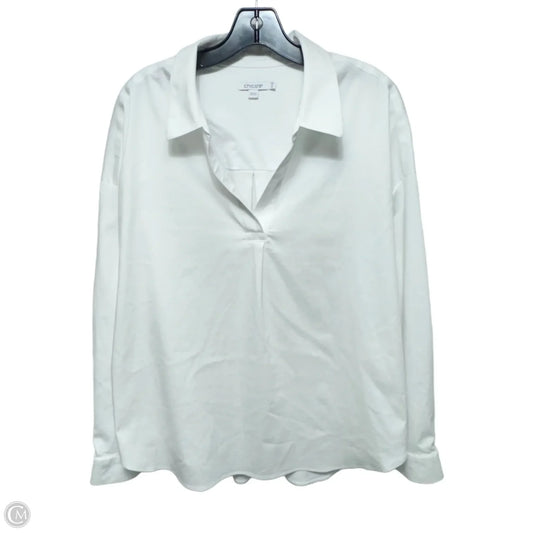 Top Long Sleeve By Chicos In White, Size: 18