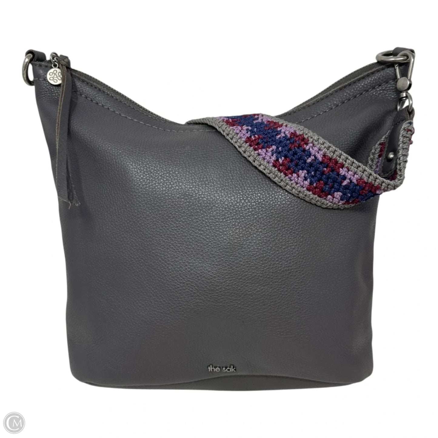 Crochet Strap Shoulder Handbag Leather By The Sak, Size: Medium