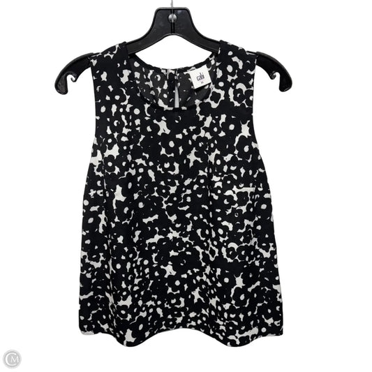 Top Sleeveless By Cabi In Black & Cream, Size: XS
