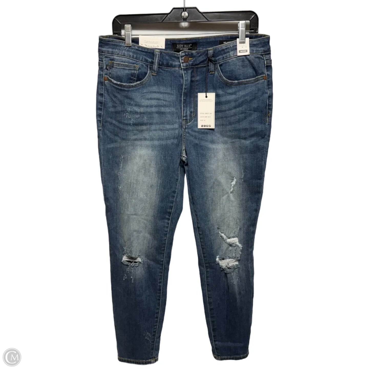 Jeans Boyfriend By Judy Blue In Blue Denim, Size: 14