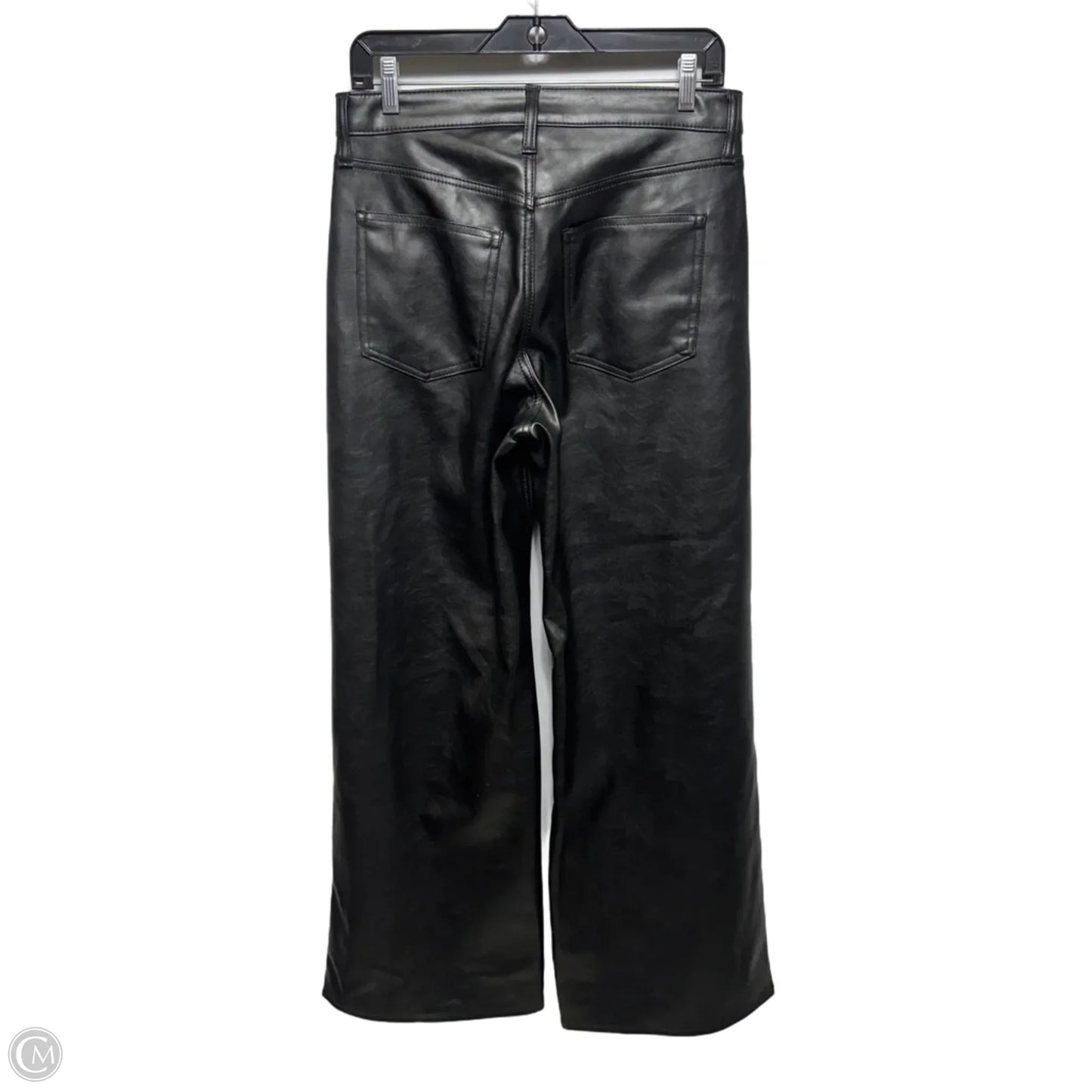 High Rise Wide Leg Faux Leather Pants By Universal Thread In Black, Size: 8