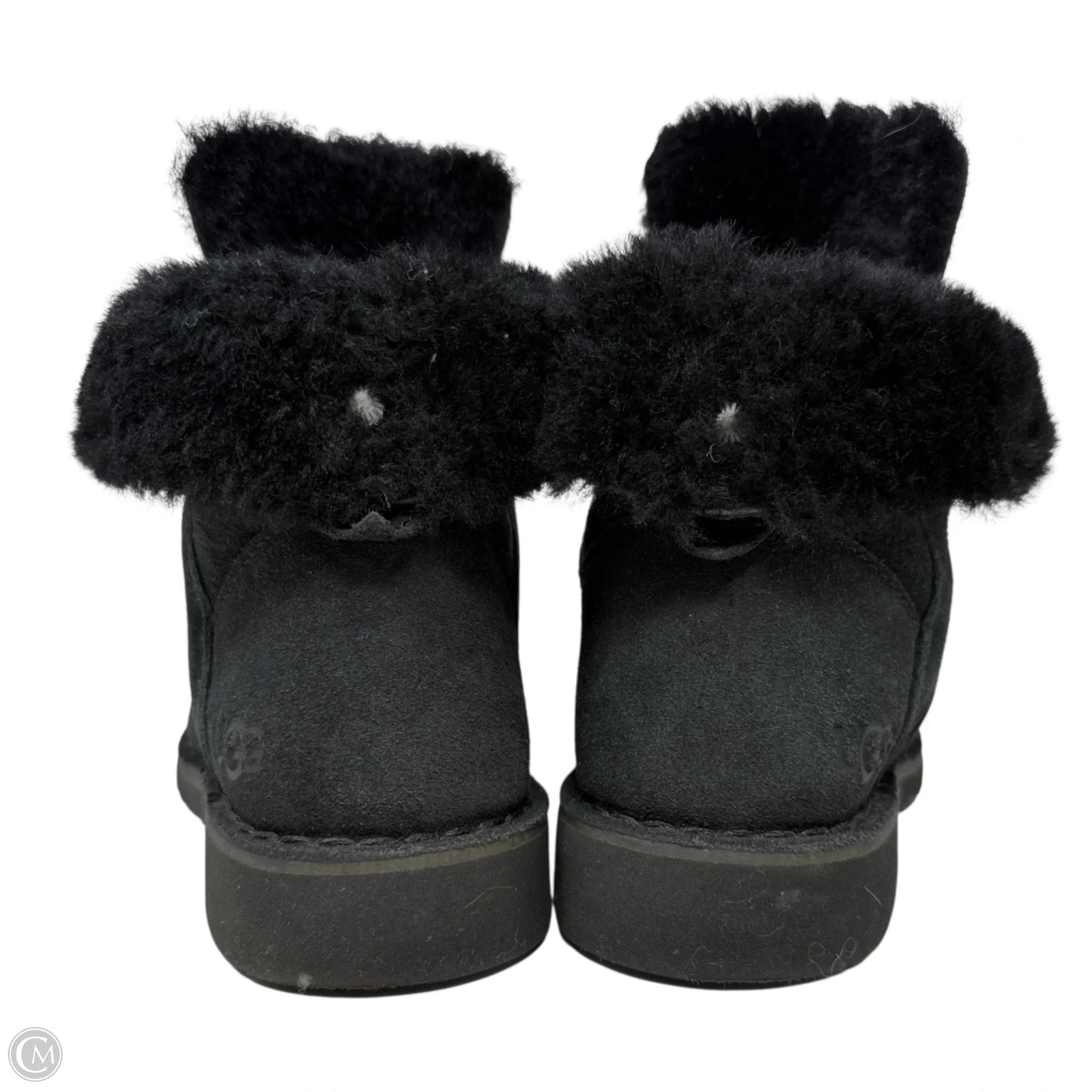 Quincy Lace Up Boots Designer By Ugg In Black, Size: 7