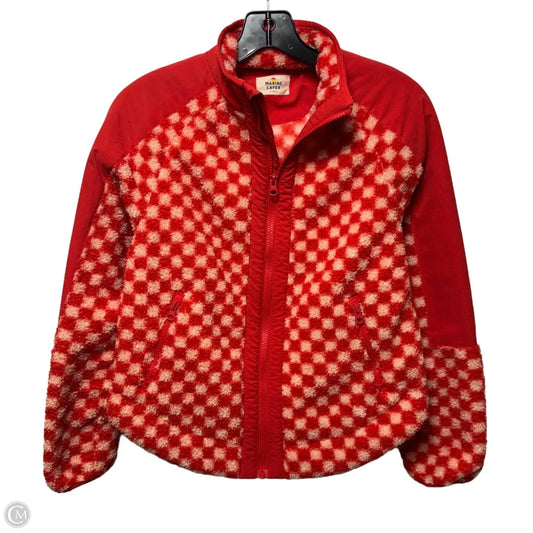 Blaire Sherpa Jacket By Marine Layer In Checkered Pattern, Size: XS