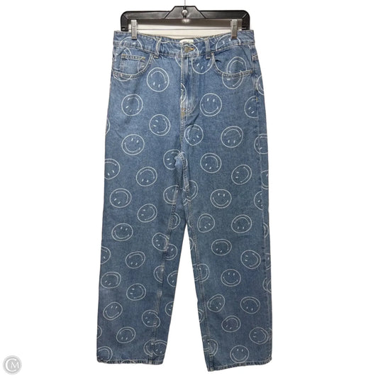 Smiley Jeans Wide Leg By H&m In Blue Denim, Size: 6