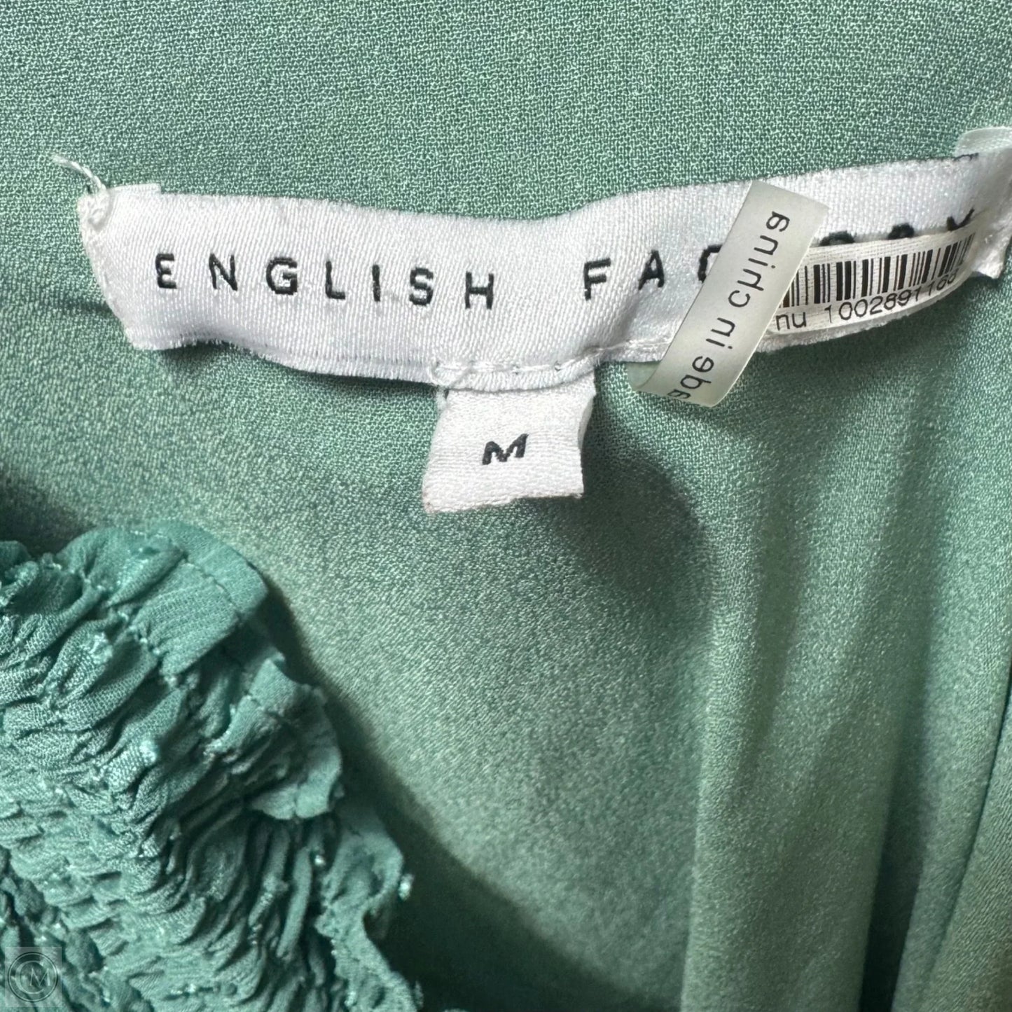 Swiss Dot Smocked Maxi Dress By English Factory In Green, Size: M