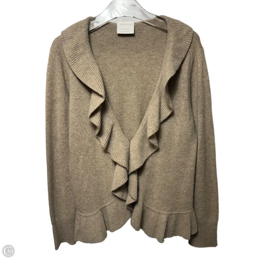 Cashmere Ruffle Cardigan
Sweater By Frontgate In Taupe, Size: XL