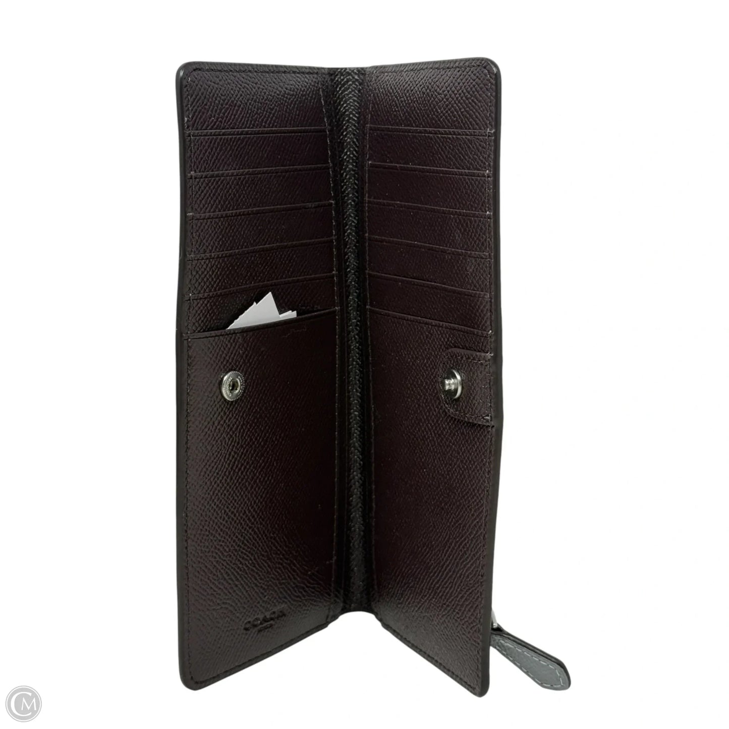 Crossgrain Slim Wallet In Granite Designer By Coach, Size: Large