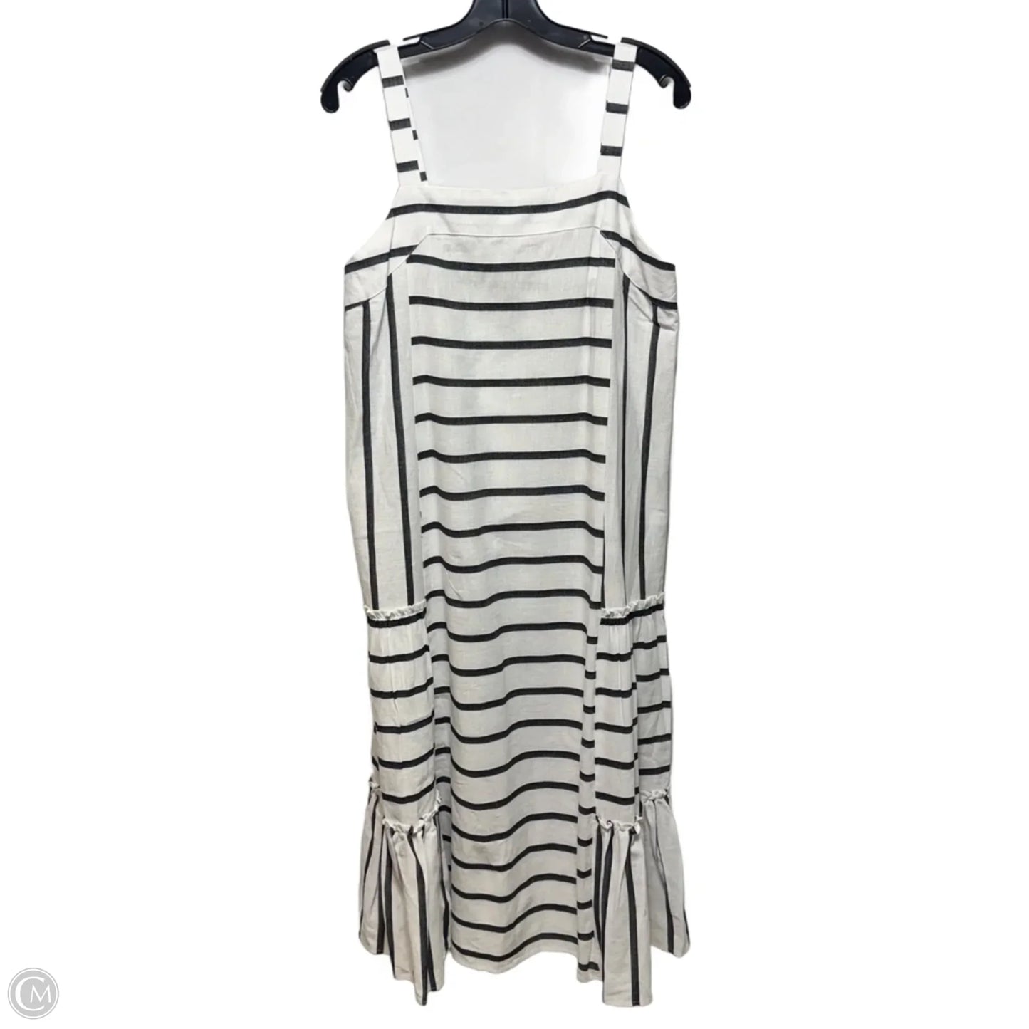 Dress Casual Midi By Single Thread In Striped Pattern, Size: L
