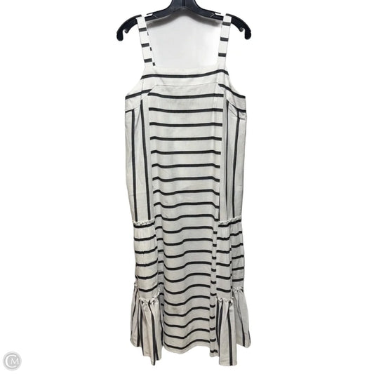 Dress Casual Midi By Single Thread In Striped Pattern, Size: L