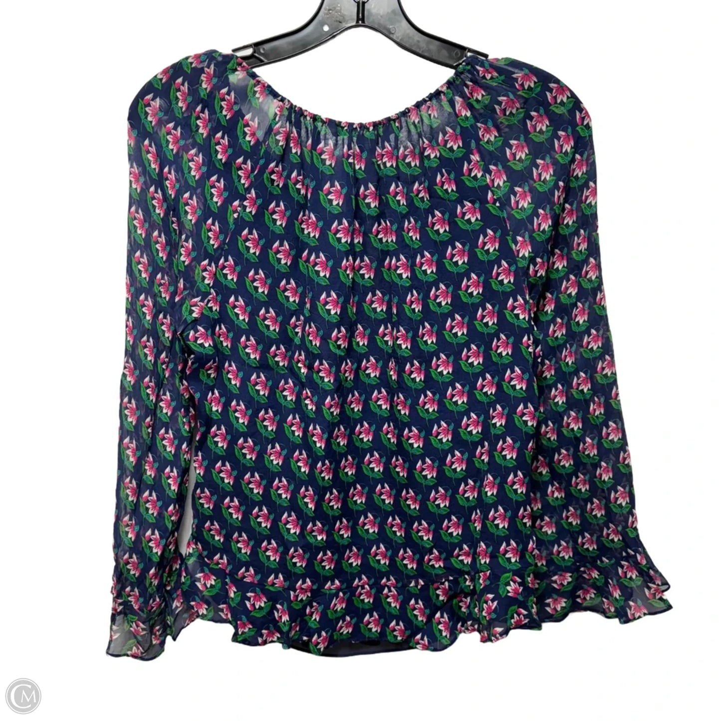 Top 3/4 Sleeve Designer By Diane Von Furstenberg In Floral Print, Size: 6