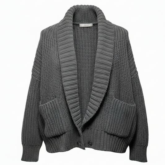Sweater Cardigan By Anthropologie In Grey, Size: Lp