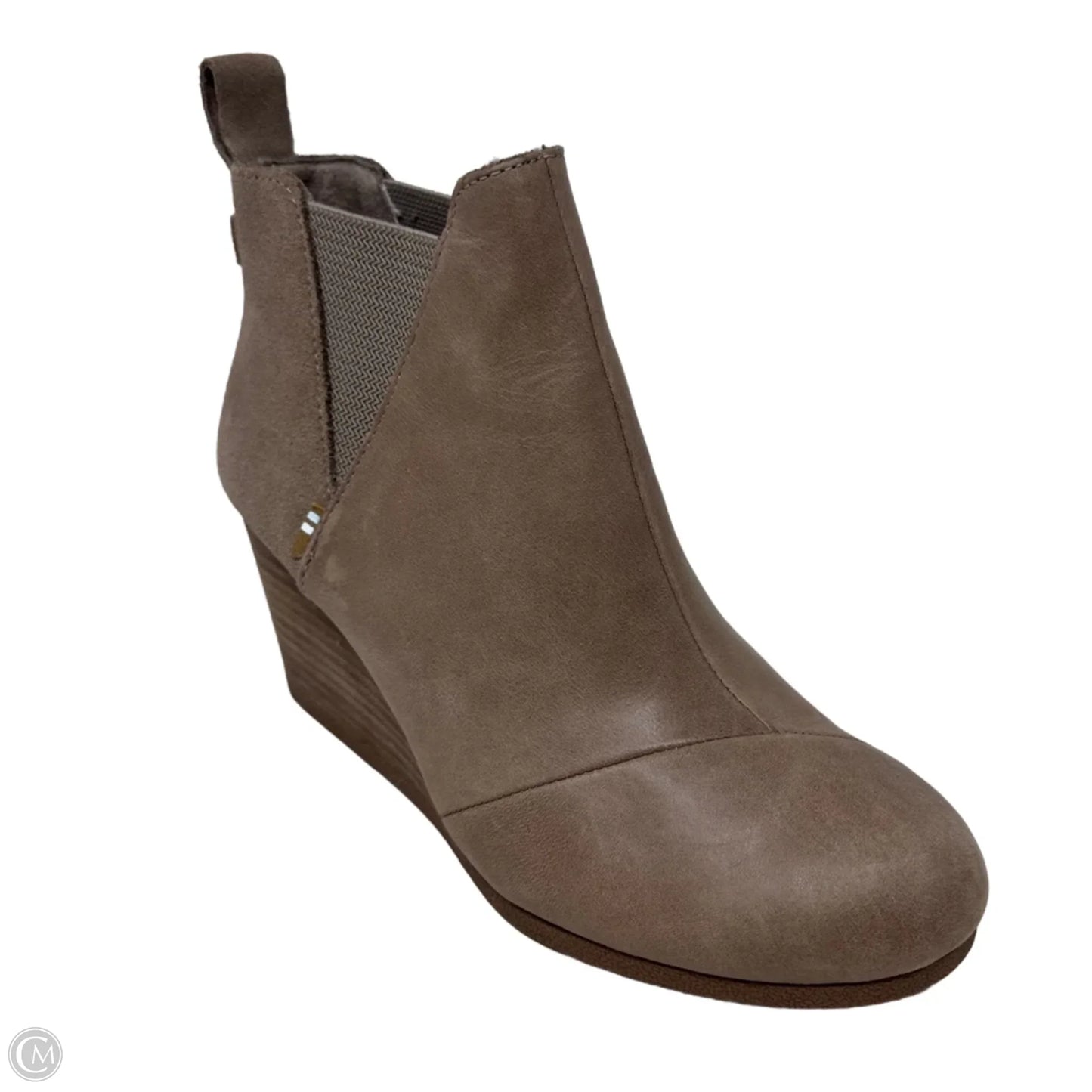Kelsey Wedge Booties By Toms In Taupe, Size: 6