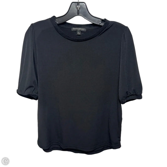 Top Short Sleeve By Banana Republic In Black, Size: S