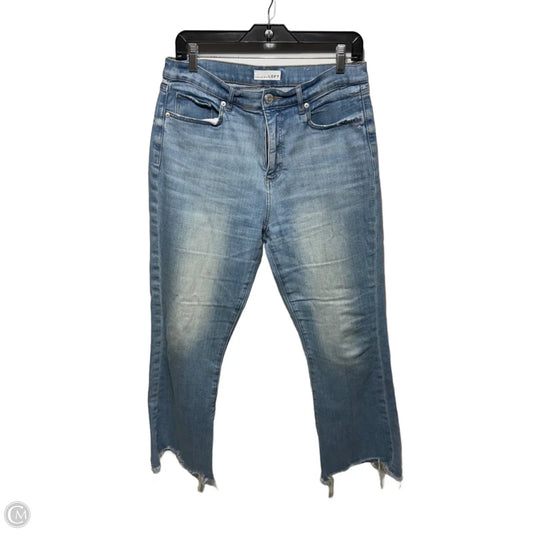 High Waist Kick Crop Jeans By Loft In Blue Denim, Size: 8/29
