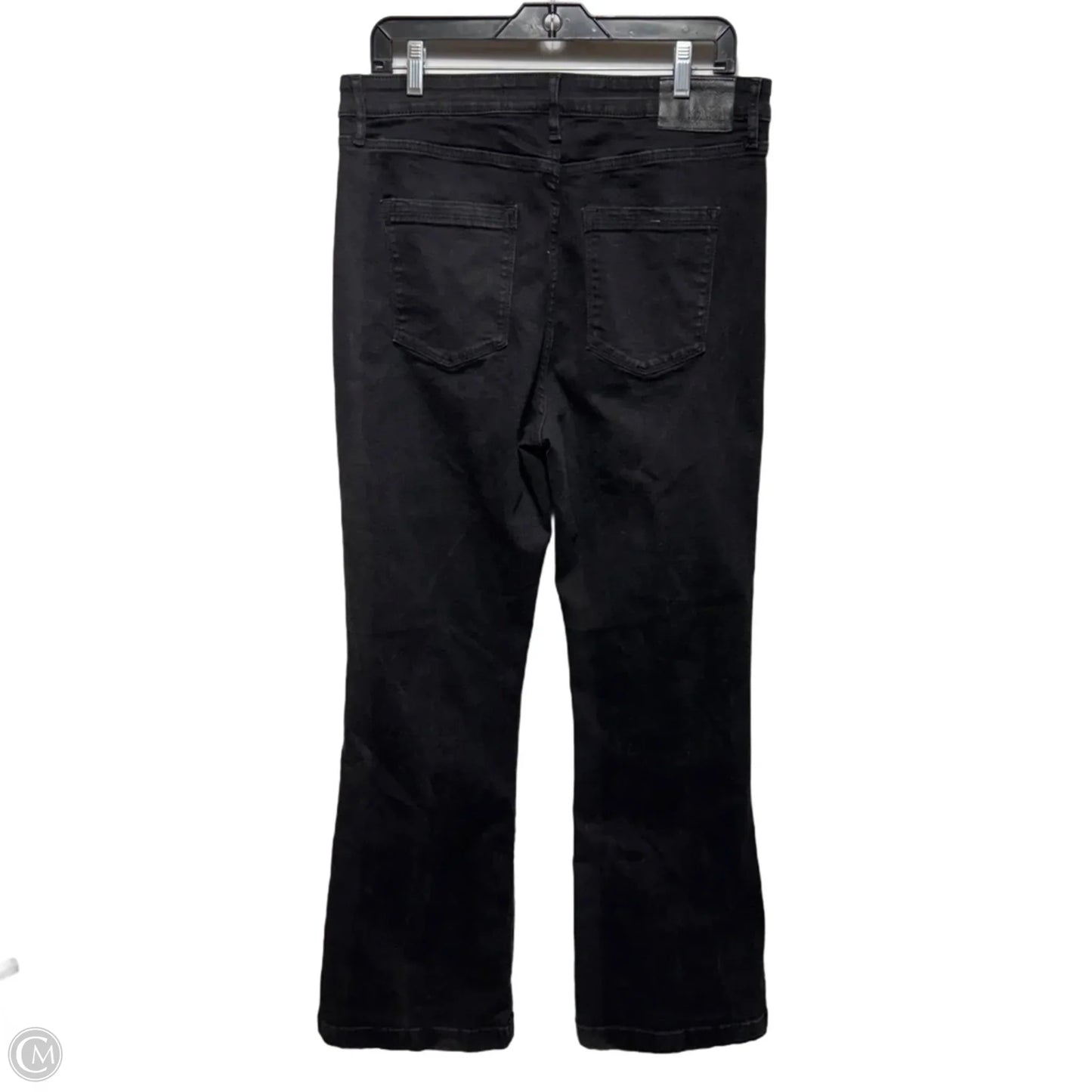 High Rise Flare Leg Jeans Designer By Karl Lagerfeld In Black, Size: 14