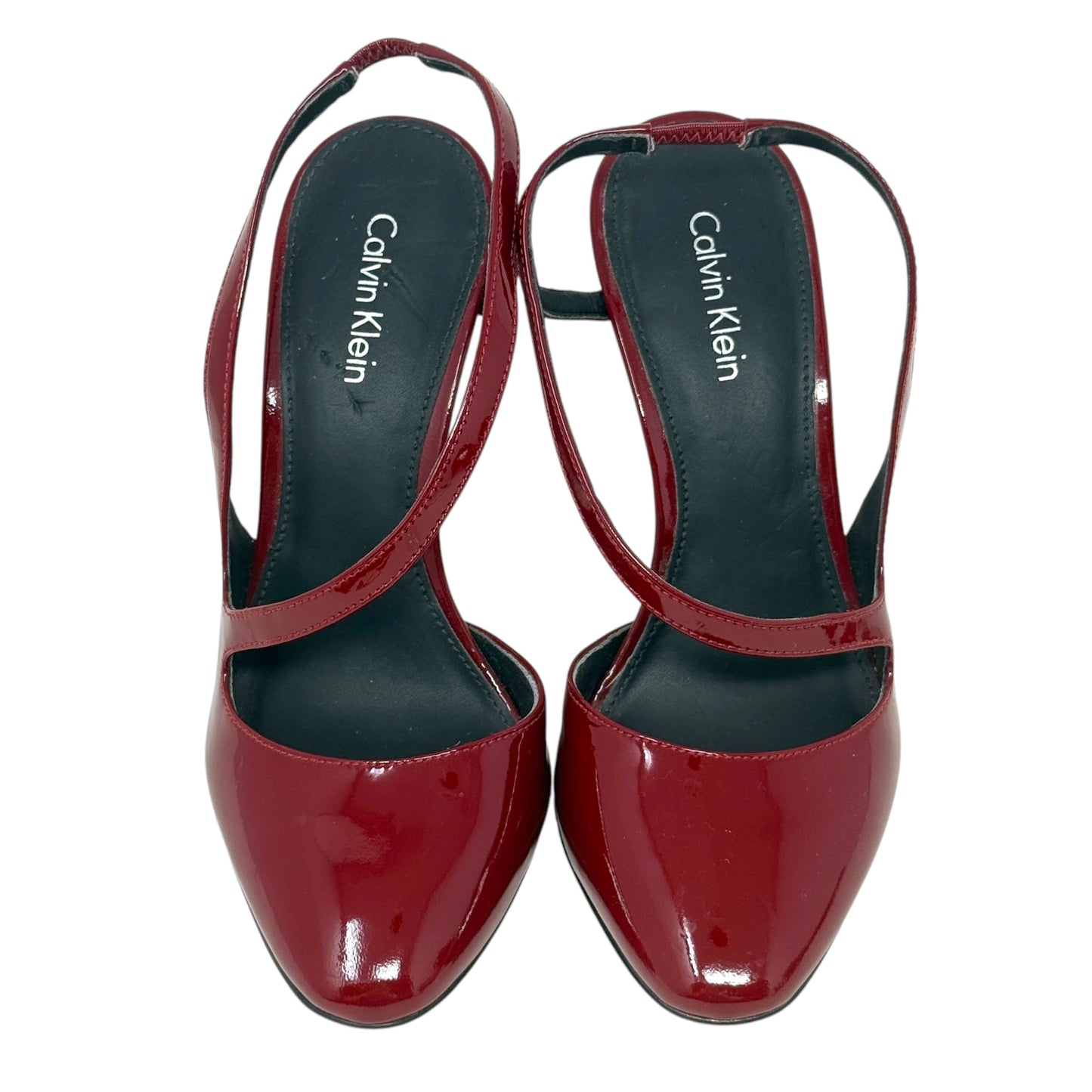 Marilynn Slingback Pumps By Calvin Klein In Red Patent Leather, Size: 5