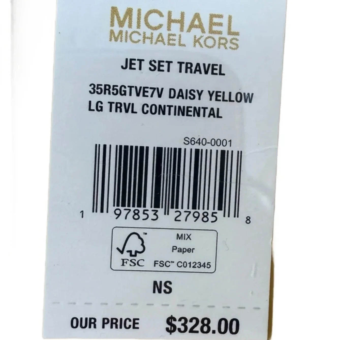 Jet Set Travel Continental Wristlet Wallet In Daisy Yellow By Michael By Michael Kors, Size: Large