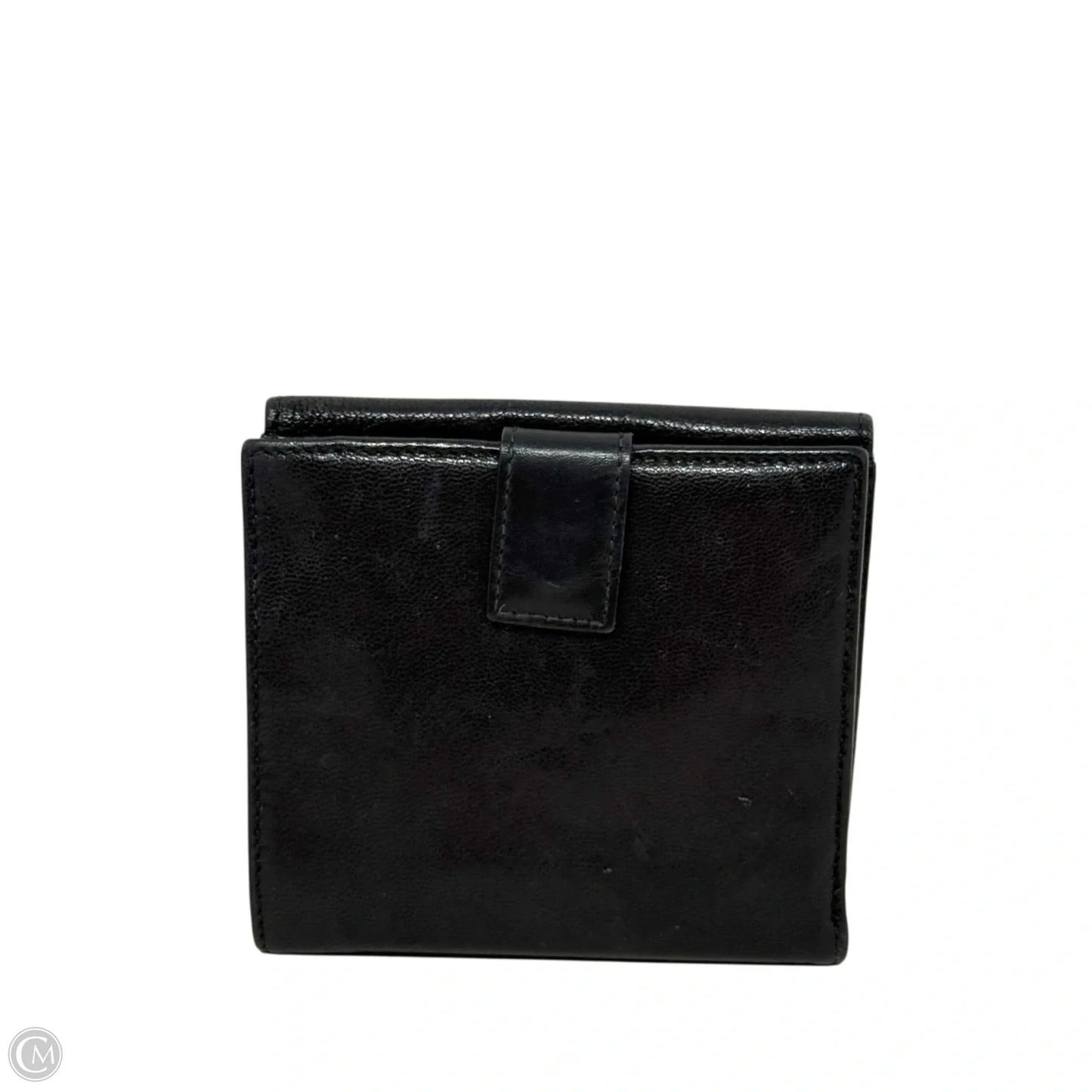 Gancini Leather Compact Wallet Luxury Designer By Ferragamo, Size: Medium