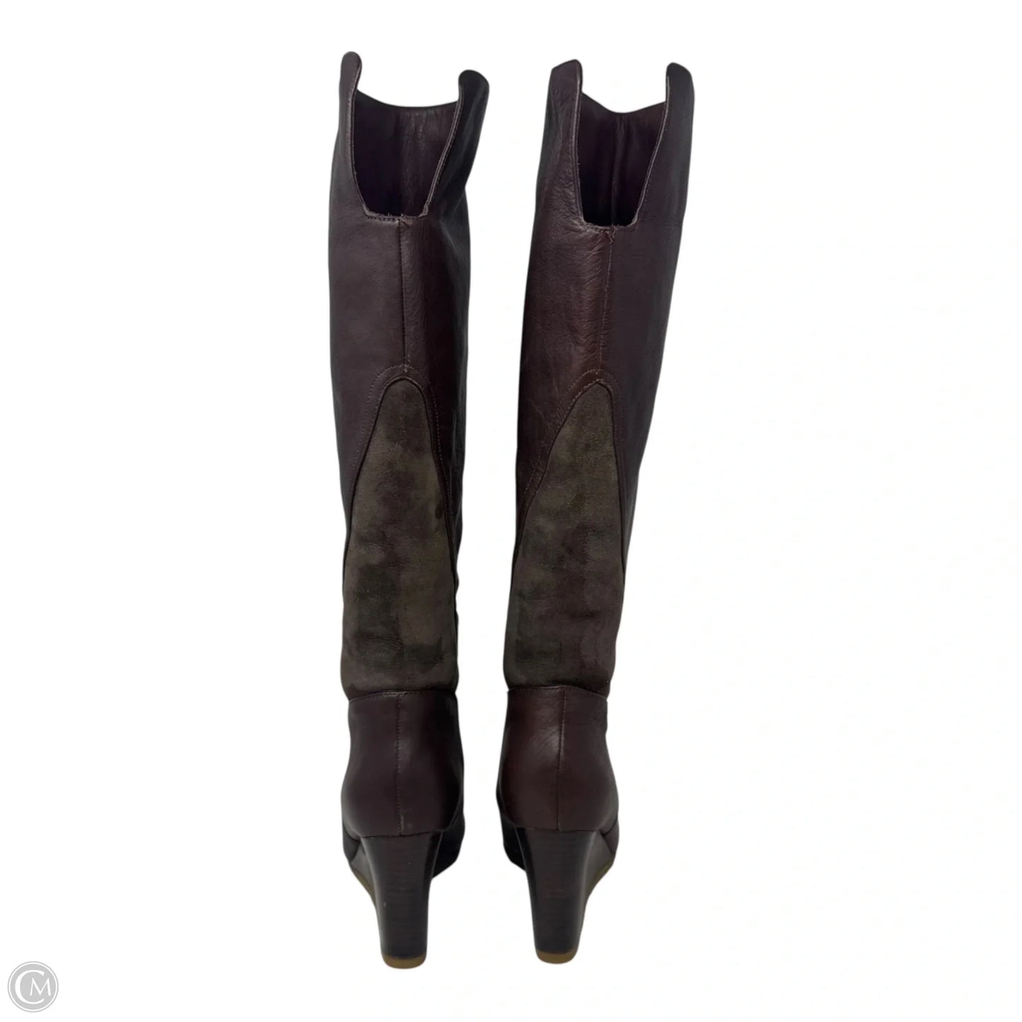 Ravenna Wedge Boots Designer By Ugg In Brown, Size: 7.5