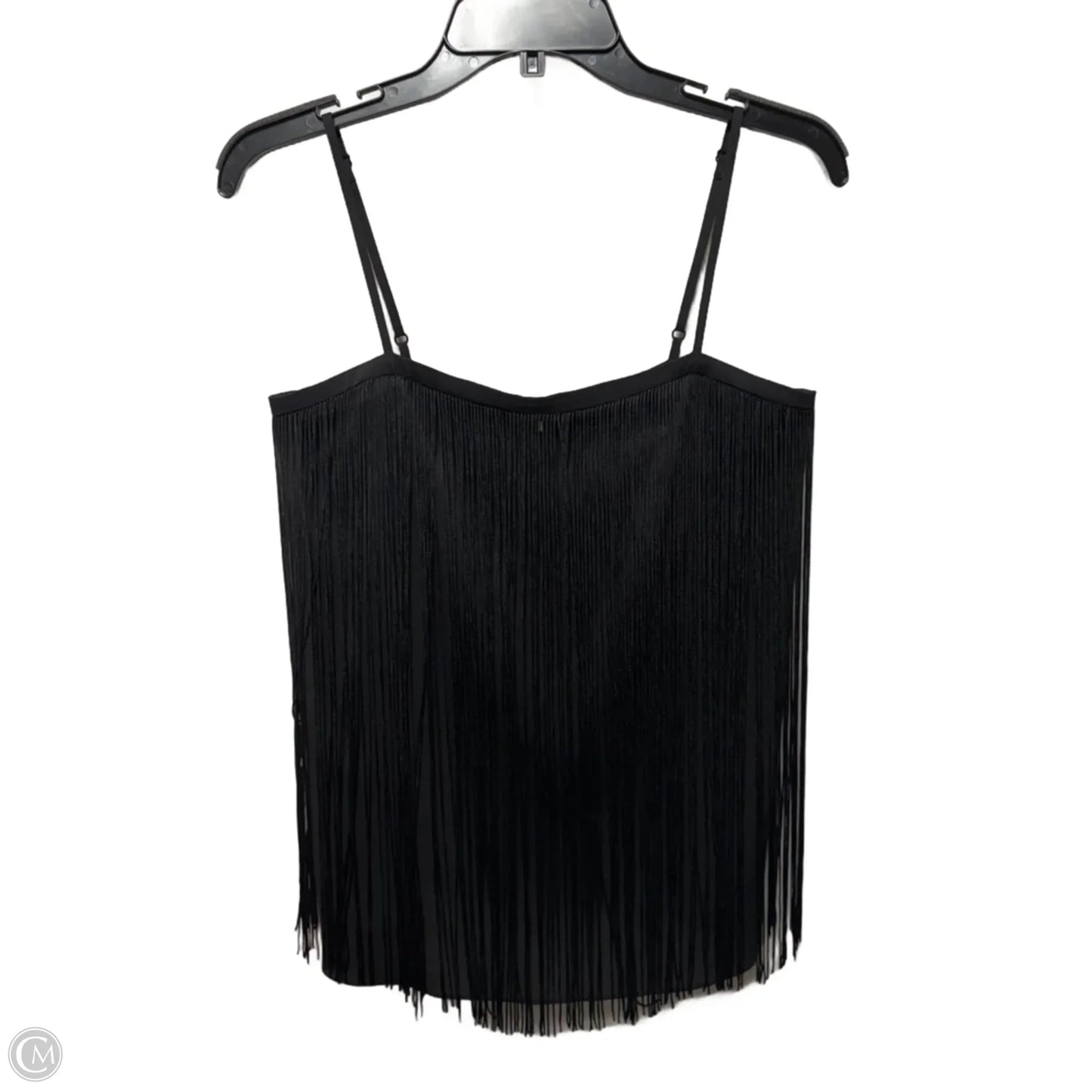 Sloan Fringe Top Sleeveless Designer By Alice + Olivia In Black, Size: S