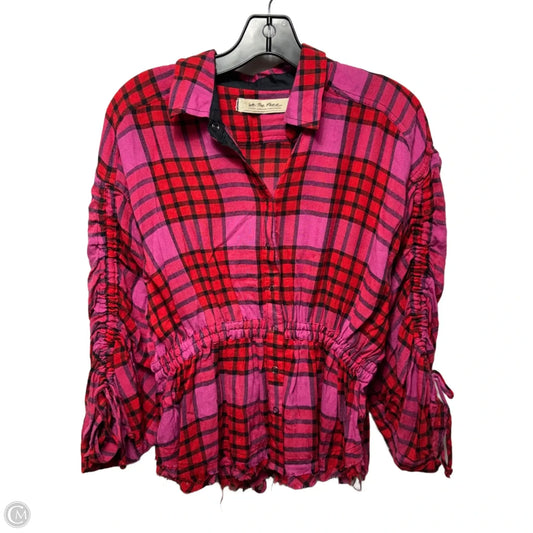 Top Long Sleeve By We The Free In Plaid Pattern, Size: Xs