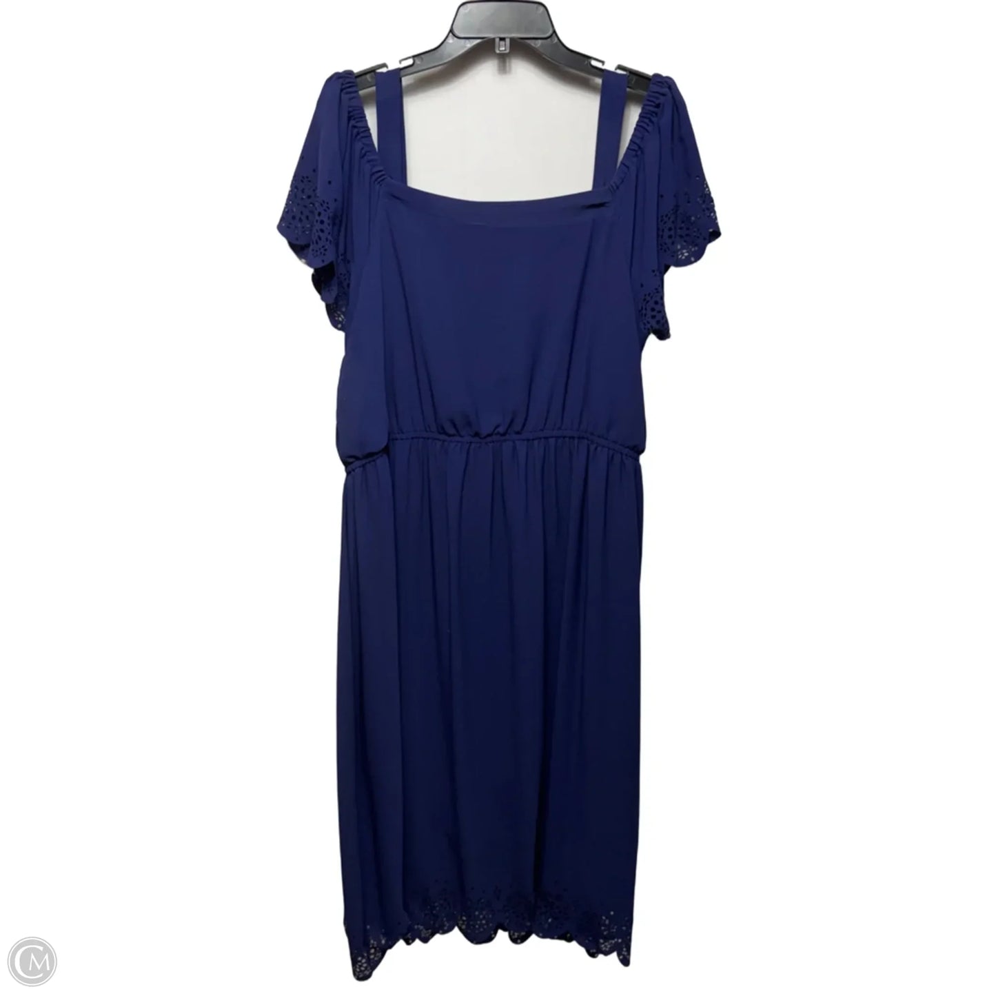 Cold Shoulder Midi Dress By Lane Bryant In Blue, Size: 18