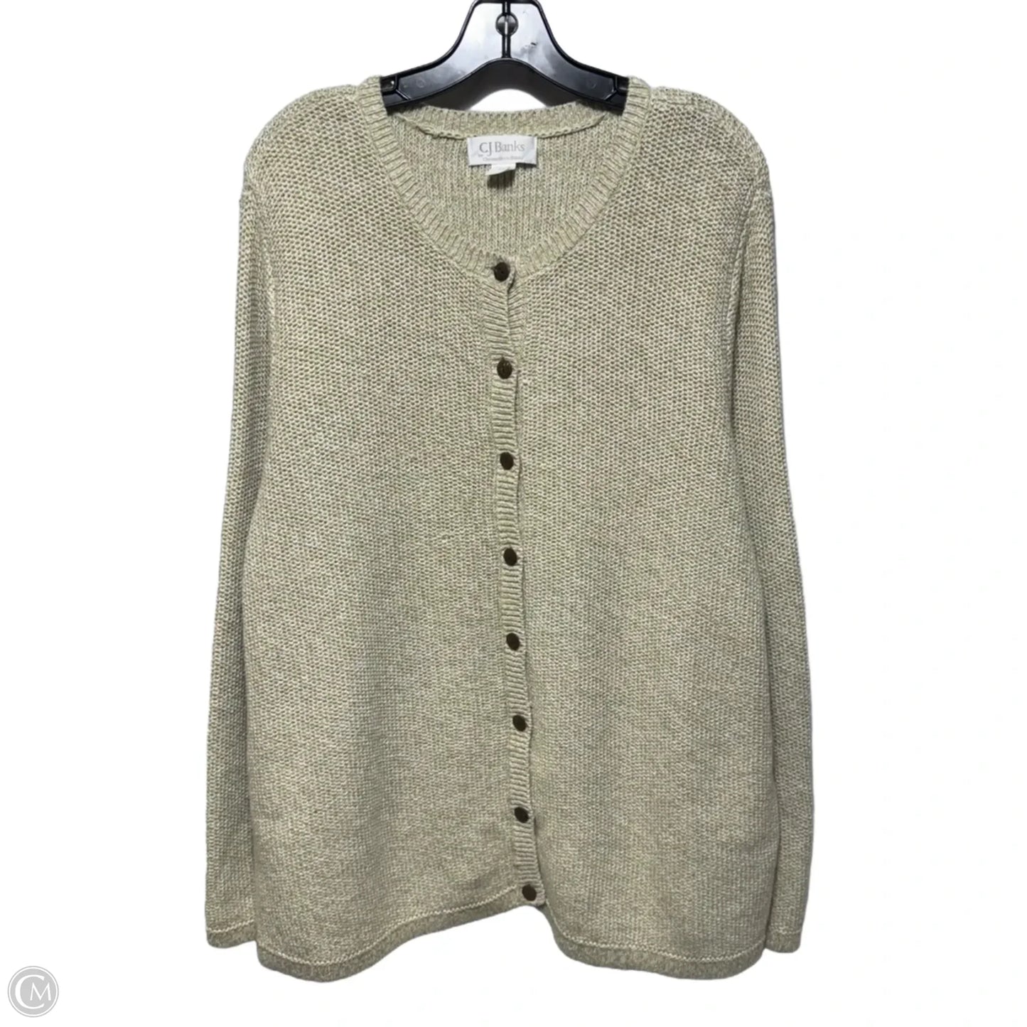 Sweater Cardigan By Cj Banks In Green, Size: 3x