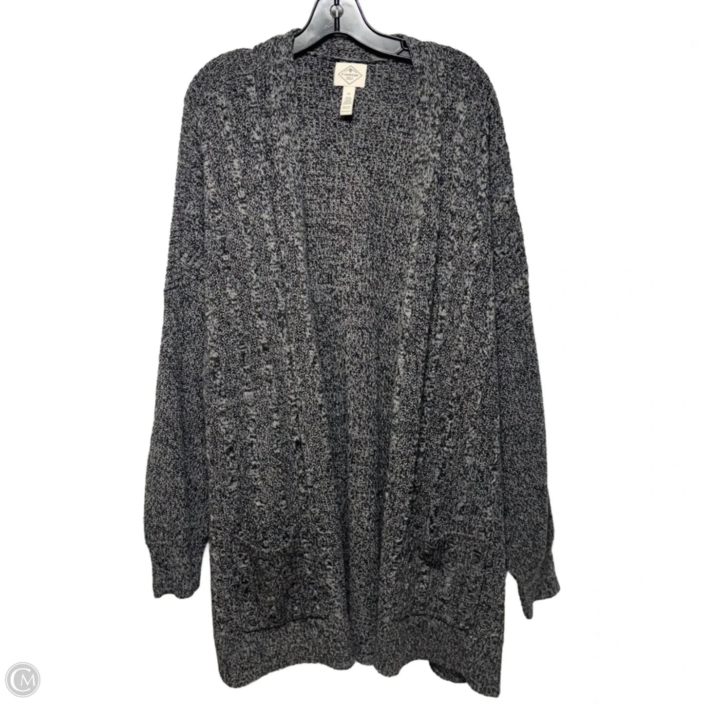 Sweater Cardigan By St Johns Bay In Grey, Size: 4x