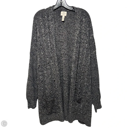 Sweater Cardigan By St Johns Bay In Grey, Size: 4x