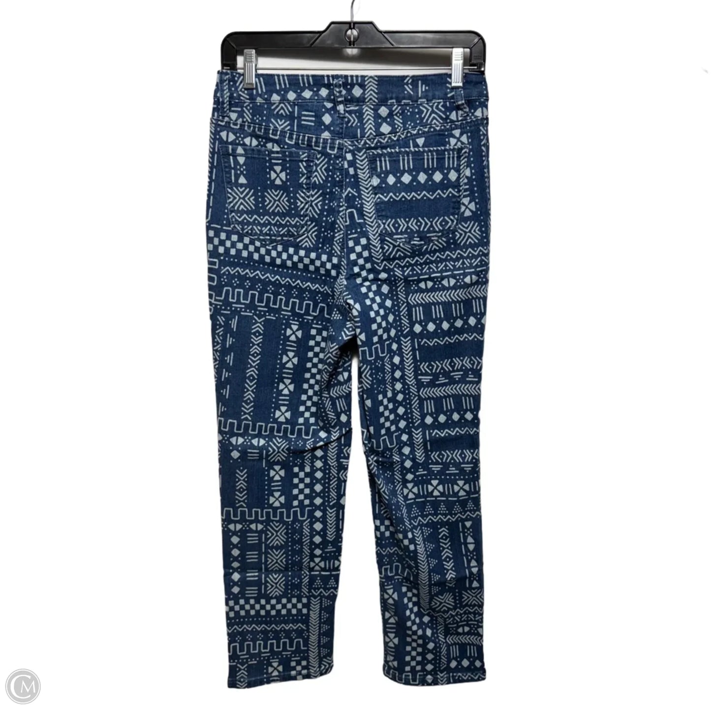 Jeans Straight By Ashro In Geometric Pattern, Size: 10