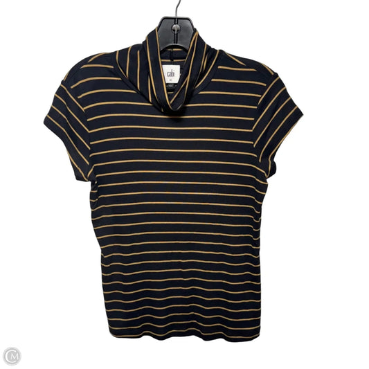 Top Short Sleeve By Cabi In Striped Pattern, Size: Xs
